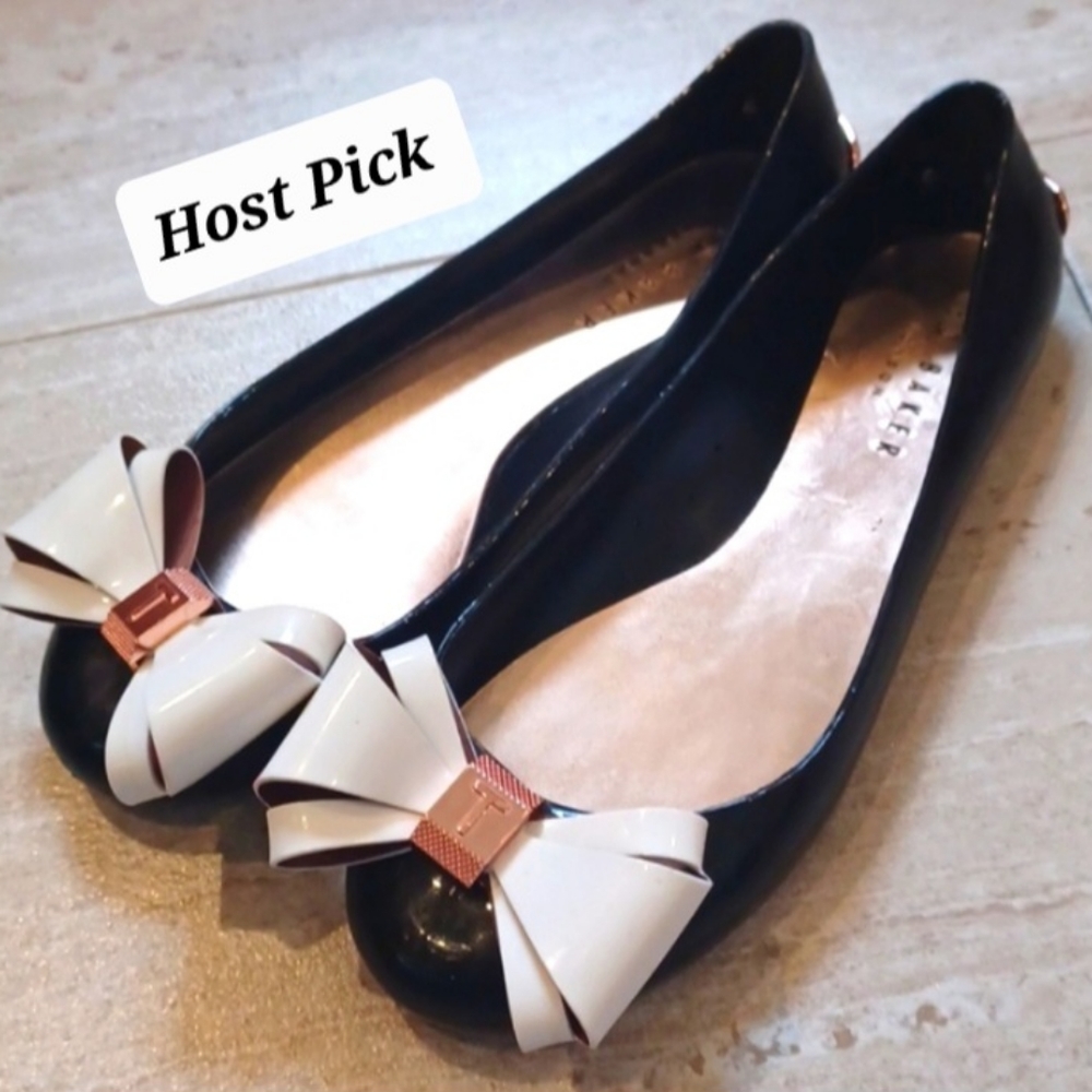 Ted Baker London Adorable Julivia Bow Jelly Ballet Flats - Picture 1 of 10